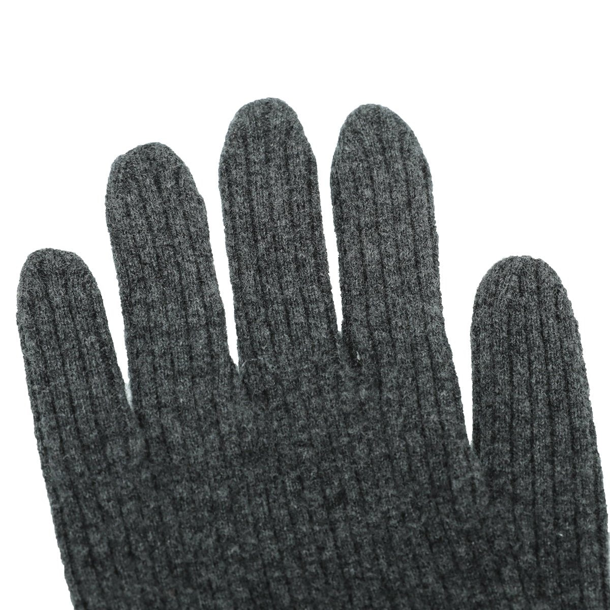 Burberry Dark Grey Graphic Wool Gloves-Burberry-THE CLOSET