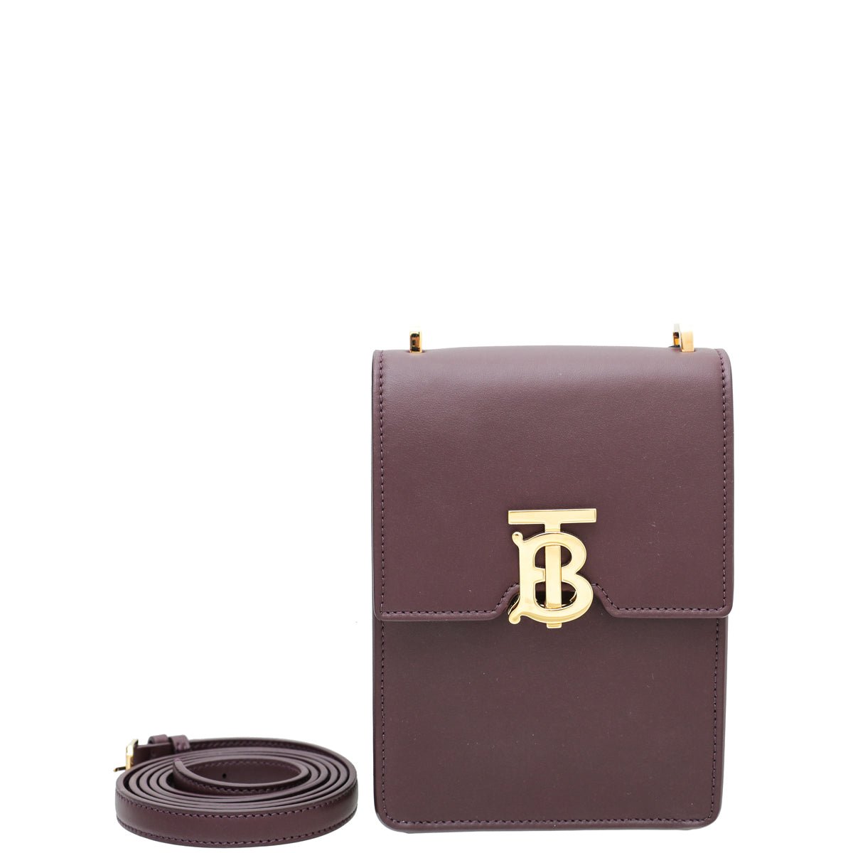 Burberry Deep Maroon Robin Leather Bag-Burberry-THE CLOSET