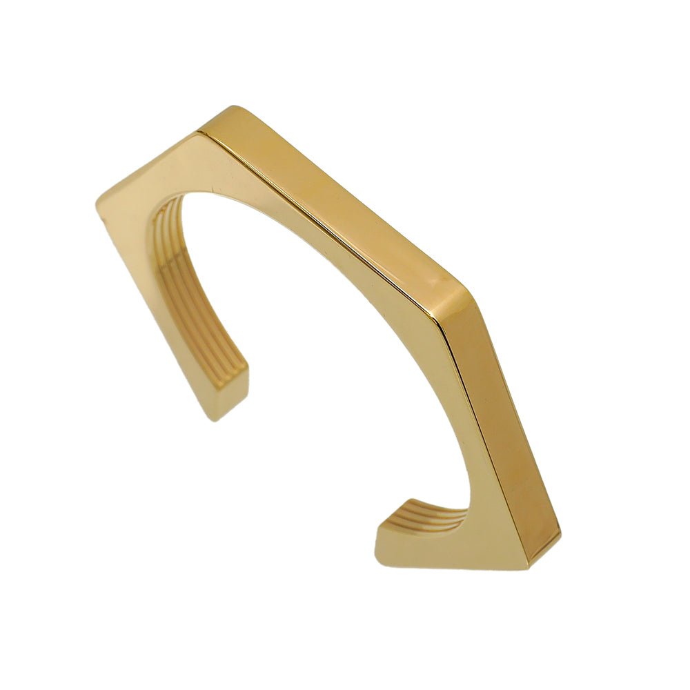 Burberry Gold Finish Bolt Cuff Bangle-Burberry-THE CLOSET