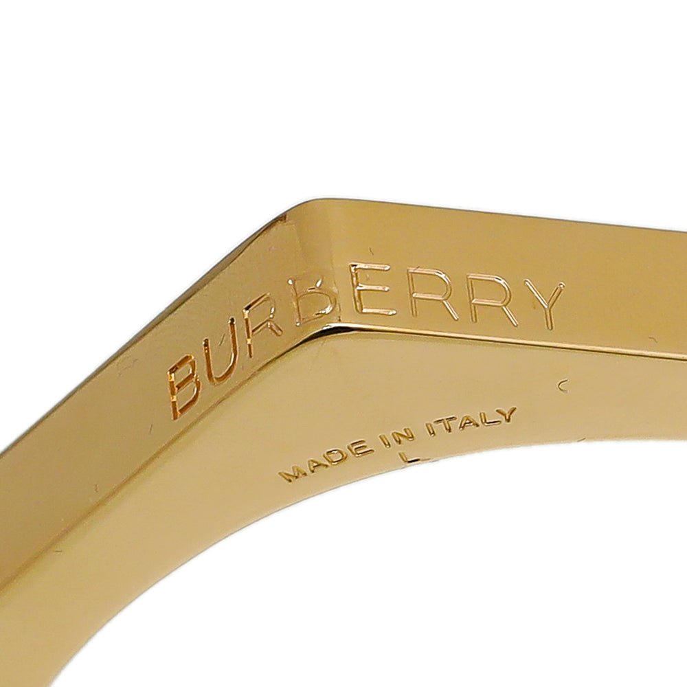 Burberry Gold Finish Bolt Cuff Bangle-Burberry-THE CLOSET