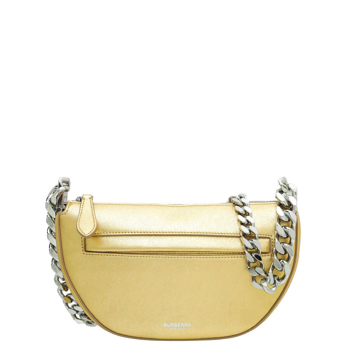 Burberry Gold Olympia Mini Chain Zip Bag-Burberry-THE CLOSET