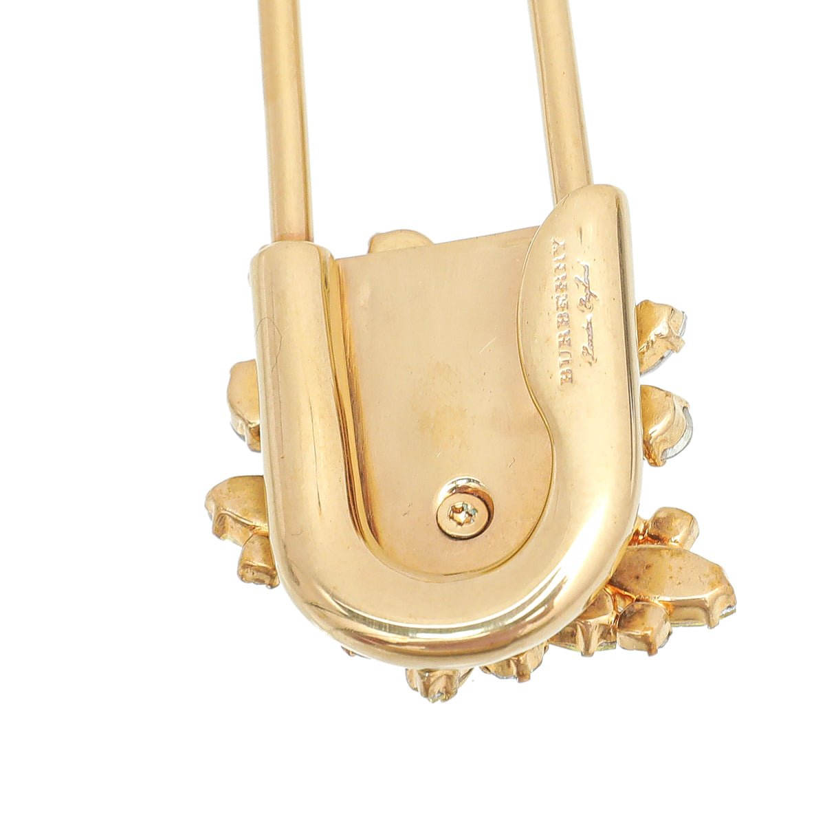 Burberry Gold Tone Daisy Crystal Pin Brooch – THE CLOSET