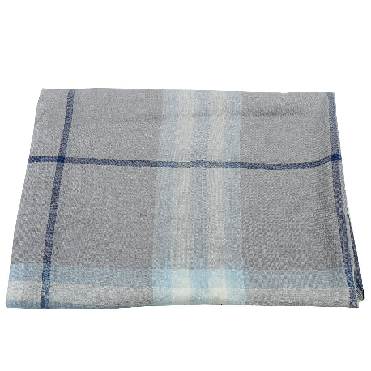 Burberry Grey Giant Check Gauze Scarf-Burberry-THE CLOSET