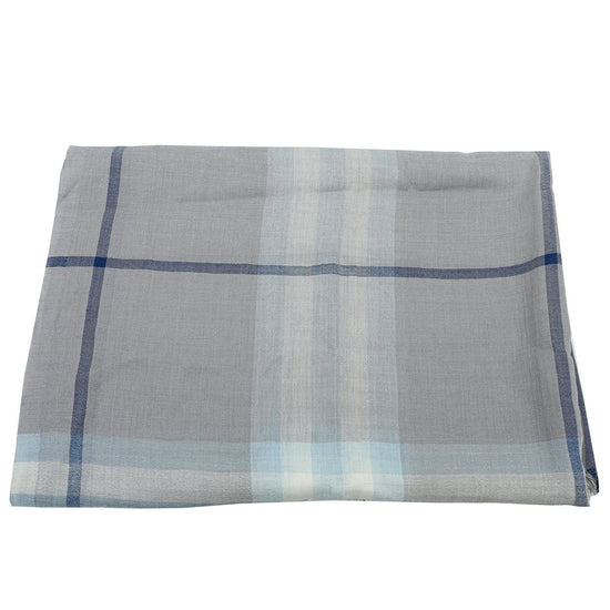 Burberry - Burberry Grey Giant Check Gauze Scarf | The Closet