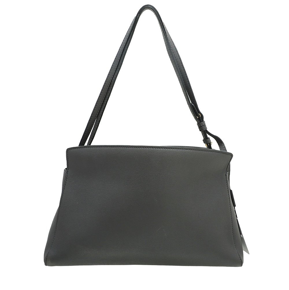 Burberry Grey The Saddle Clutch Handle Bag-Burberry-THE CLOSET