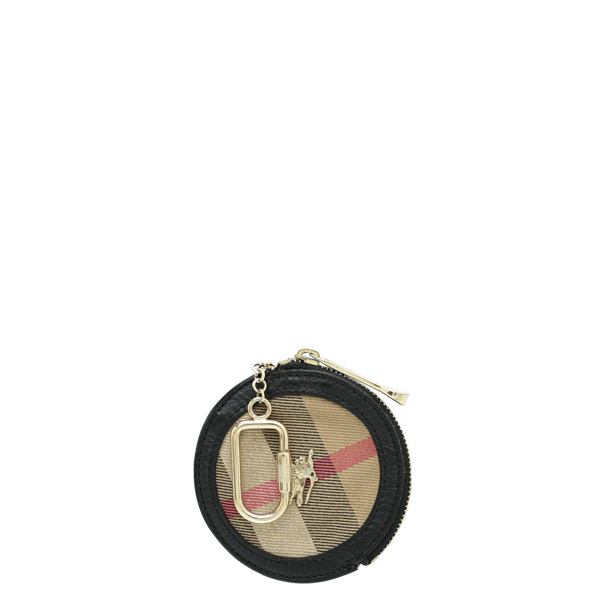 Burberry - Burberry Haymarket Black Coin Purse Key Holder | The Closet