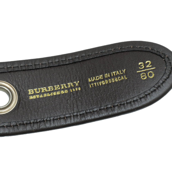 Burberry - Burberry Haymarket Check Eyelight Belt 32 | The Closet