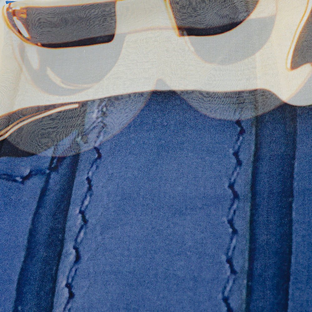 Burberry Ink Blue TB Photographic Chiffon Scarf-Burberry-THE CLOSET