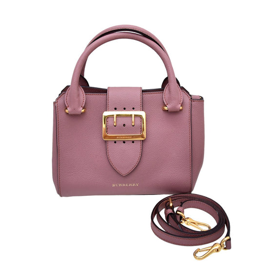 Burberry Mauve Pink Buckle Tote Small Bag – The Closet