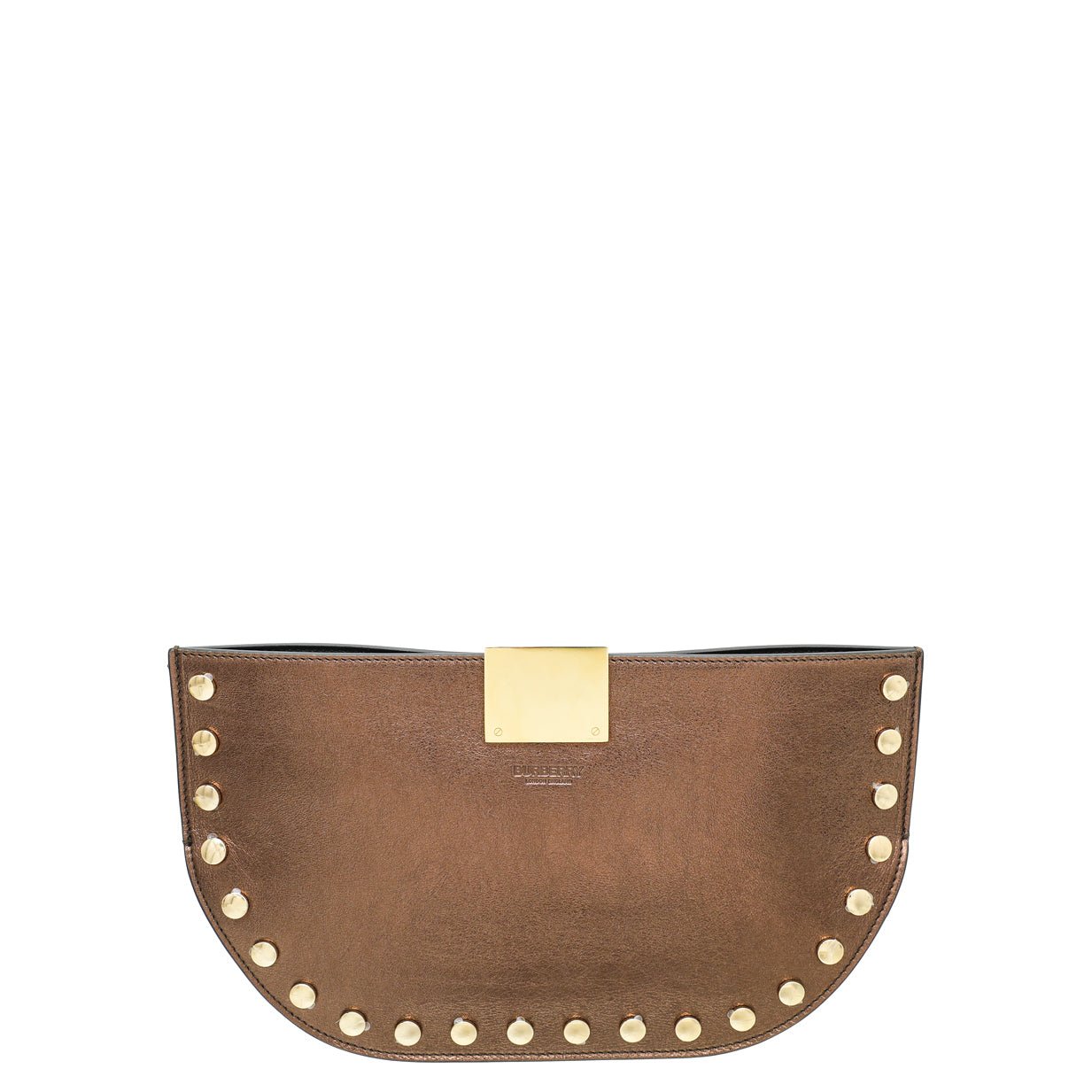 Burberry Metallic Bronze Studded Olympia Clutch-Burberry-THE CLOSET