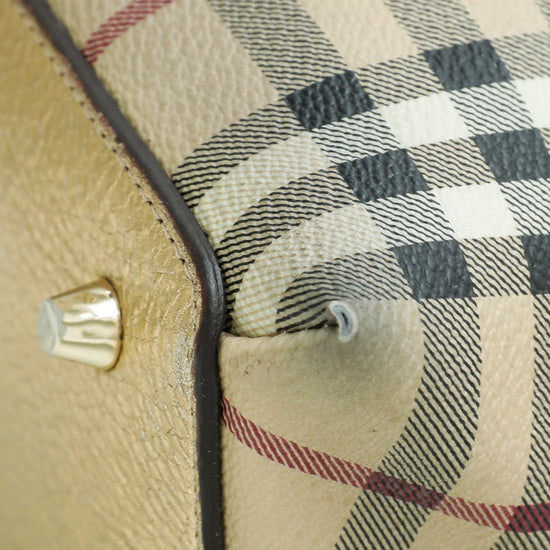 Burberry Brown Haymarket Check PVC Pochette Burberry | The Luxury Closet