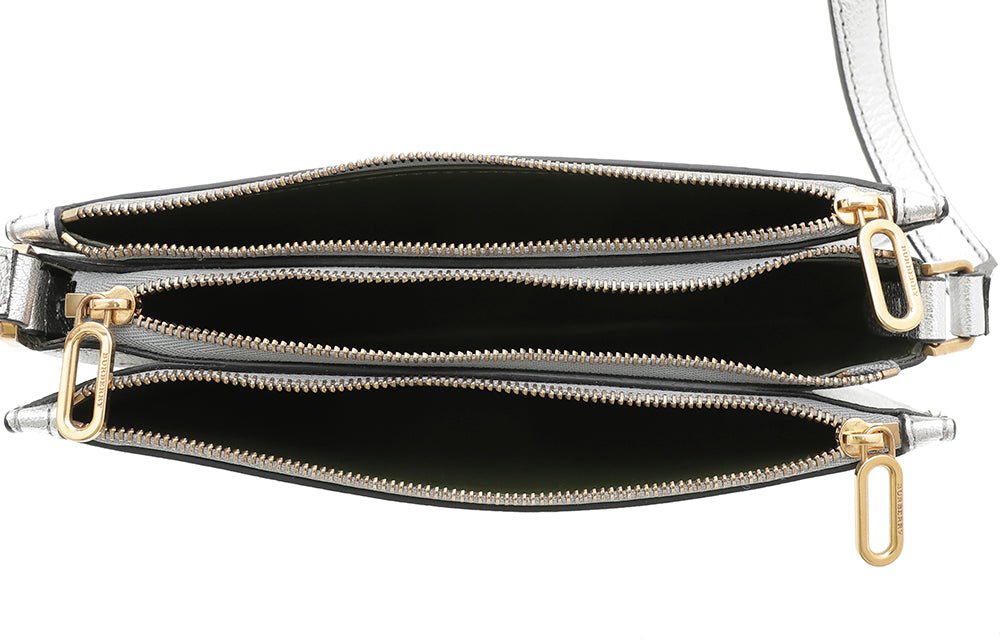 Burberry - Burberry Metallic Silver Penhurst D Ring Trio Crossbody Bag | The Closet