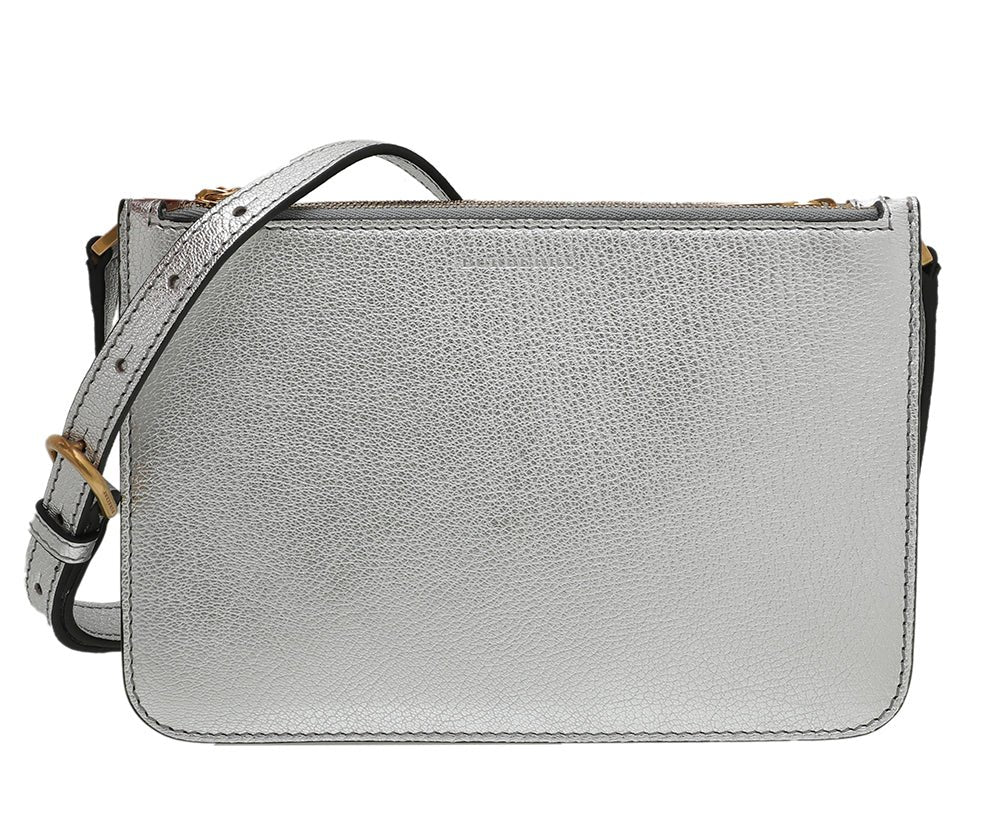 Burberry Metallic Silver Penhurst D Ring Trio Crossbody Bag-Burberry-THE CLOSET