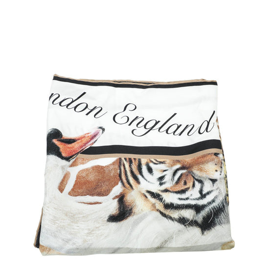Burberry Multicolor Animalia Print Square Scarf-Burberry-THE CLOSET