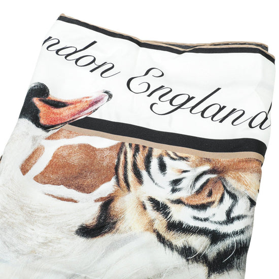 Burberry Multicolor Animalia Print Square Scarf-Burberry-THE CLOSET