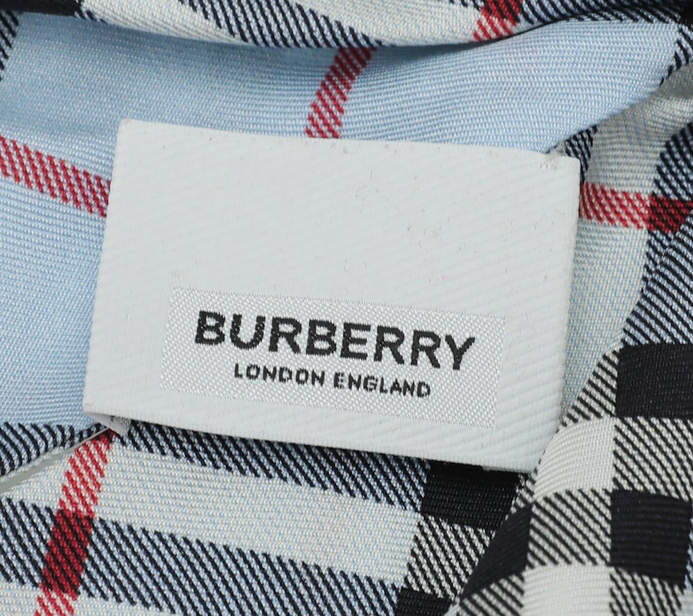 Burberry - Burberry Multicolor Vintage Check Hair Twill Silk Scarf | The Closet
