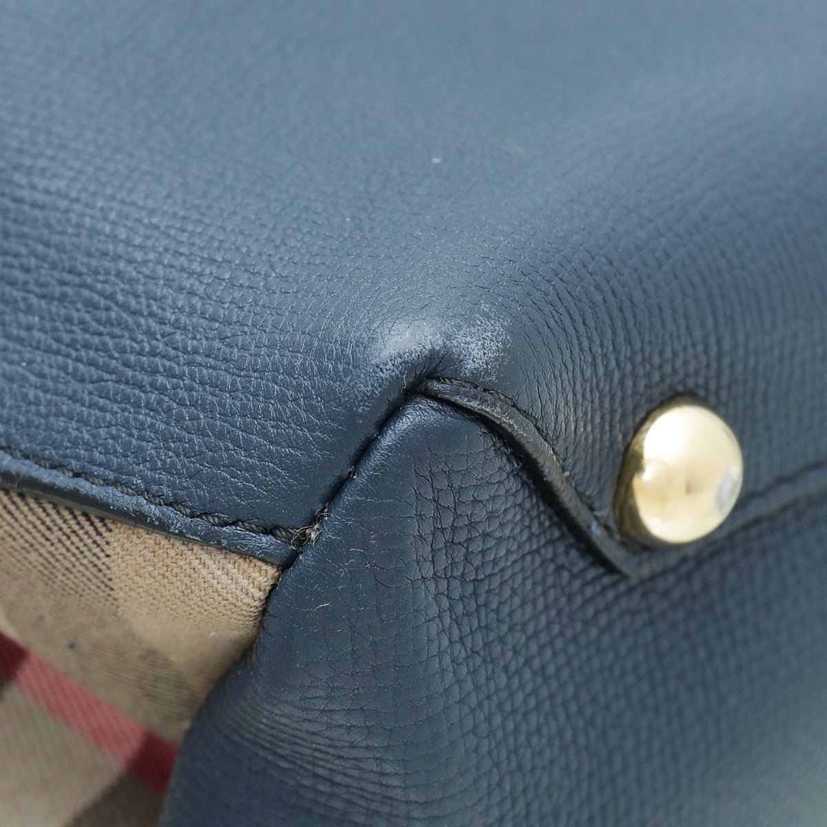 Burberry - Burberry Navy Blue Banner Tote Medium Bag | The Closet