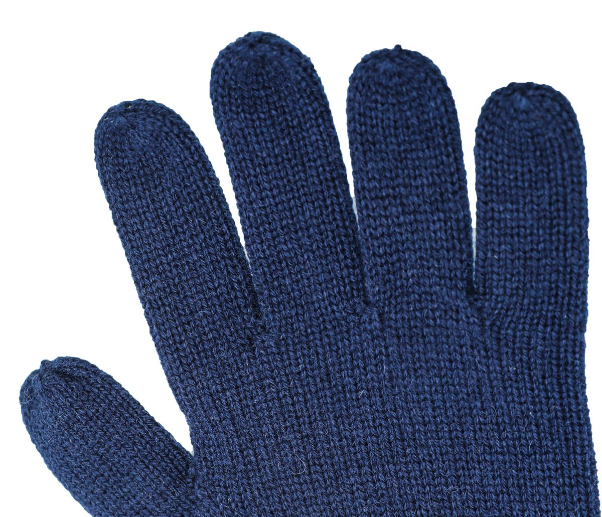 Burberry - Burberry Navy Blue Cash Knit Gloves | The Closet