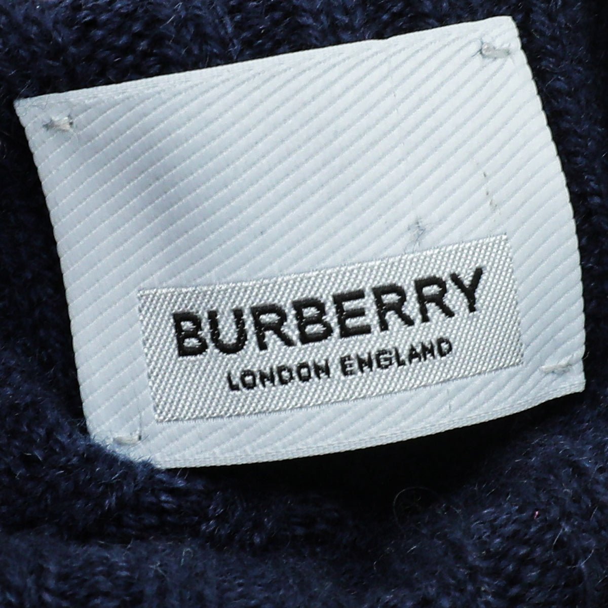 Burberry - Burberry Navy Blue Cash Knit Gloves | The Closet