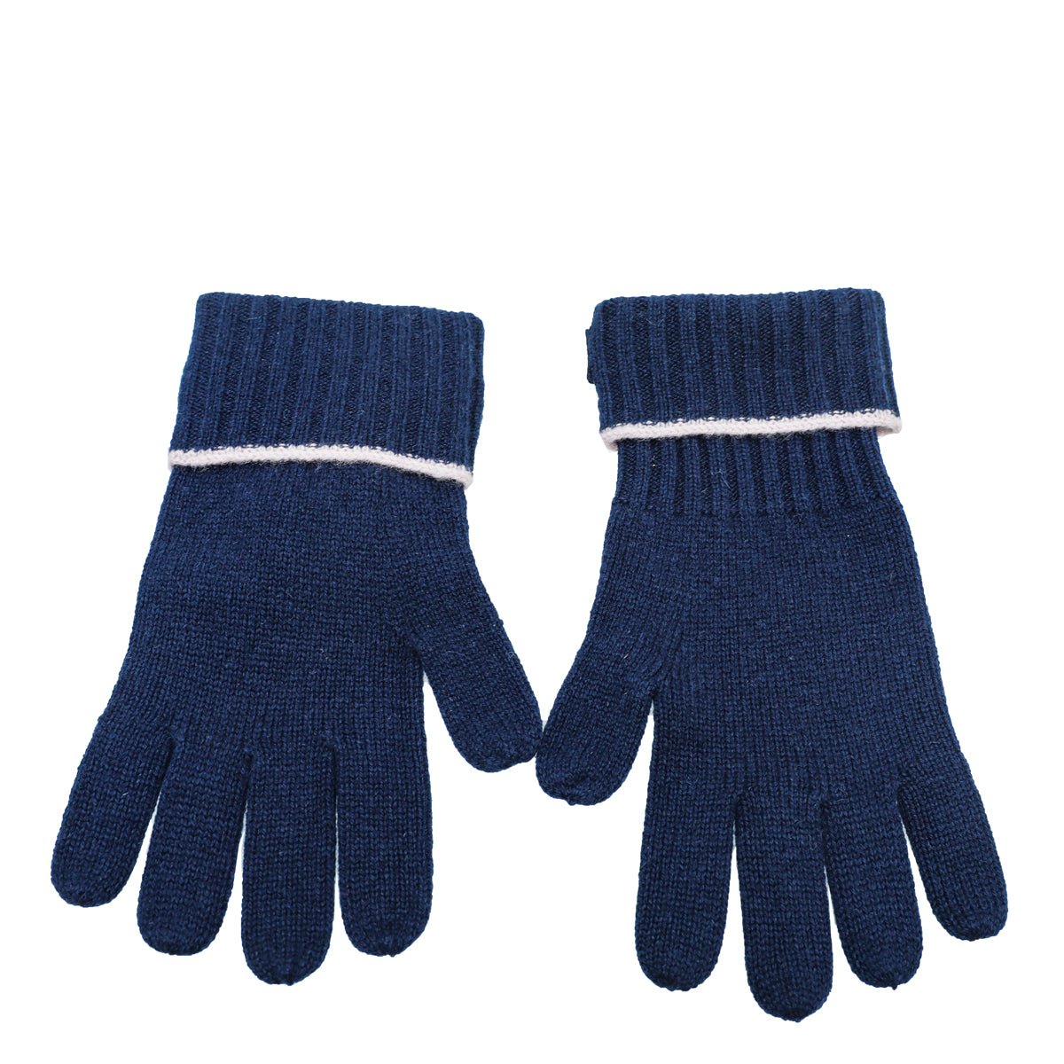 Burberry Navy Blue Cash Knit Gloves-Burberry-THE CLOSET