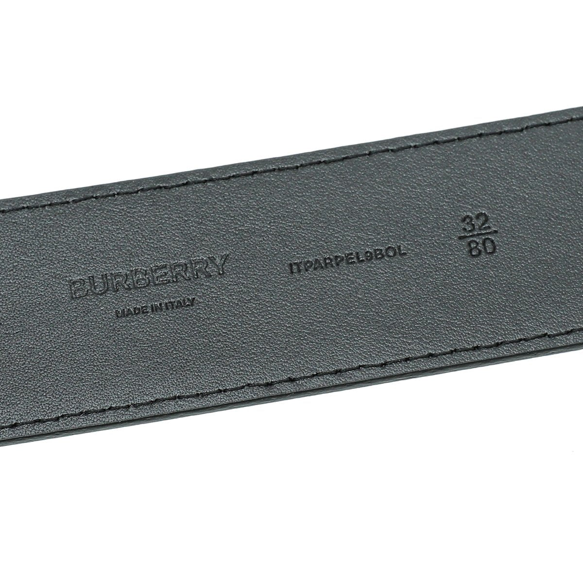 Burberry - Burberry Navy Blue MACK40 Check Belt 32 | The Closet