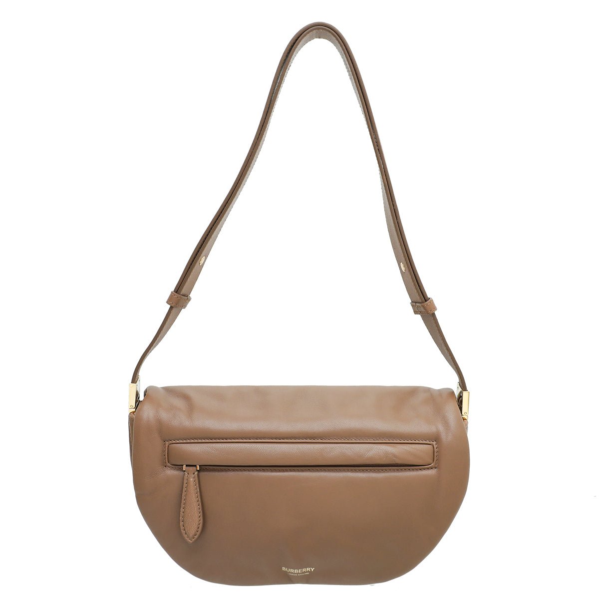 Burberry Oak Brown Soft Olympia Small Bag-Burberry-THE CLOSET