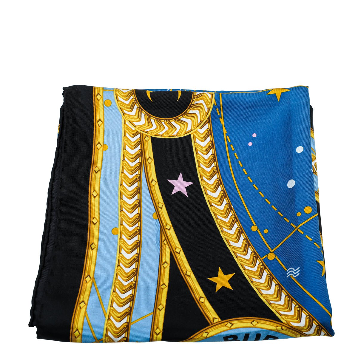 Burberry Oceanic Blue Astrological Square Silk Scarf-Burberry-THE CLOSET