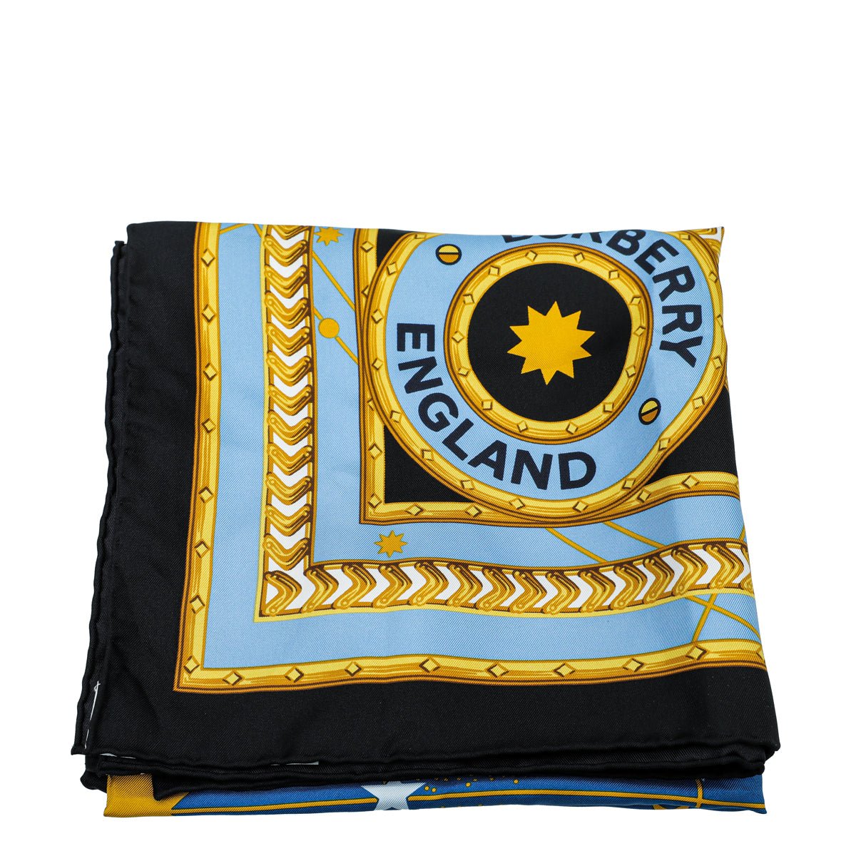 Burberry Oceanic Blue Astrological Square Silk Scarf-Burberry-THE CLOSET