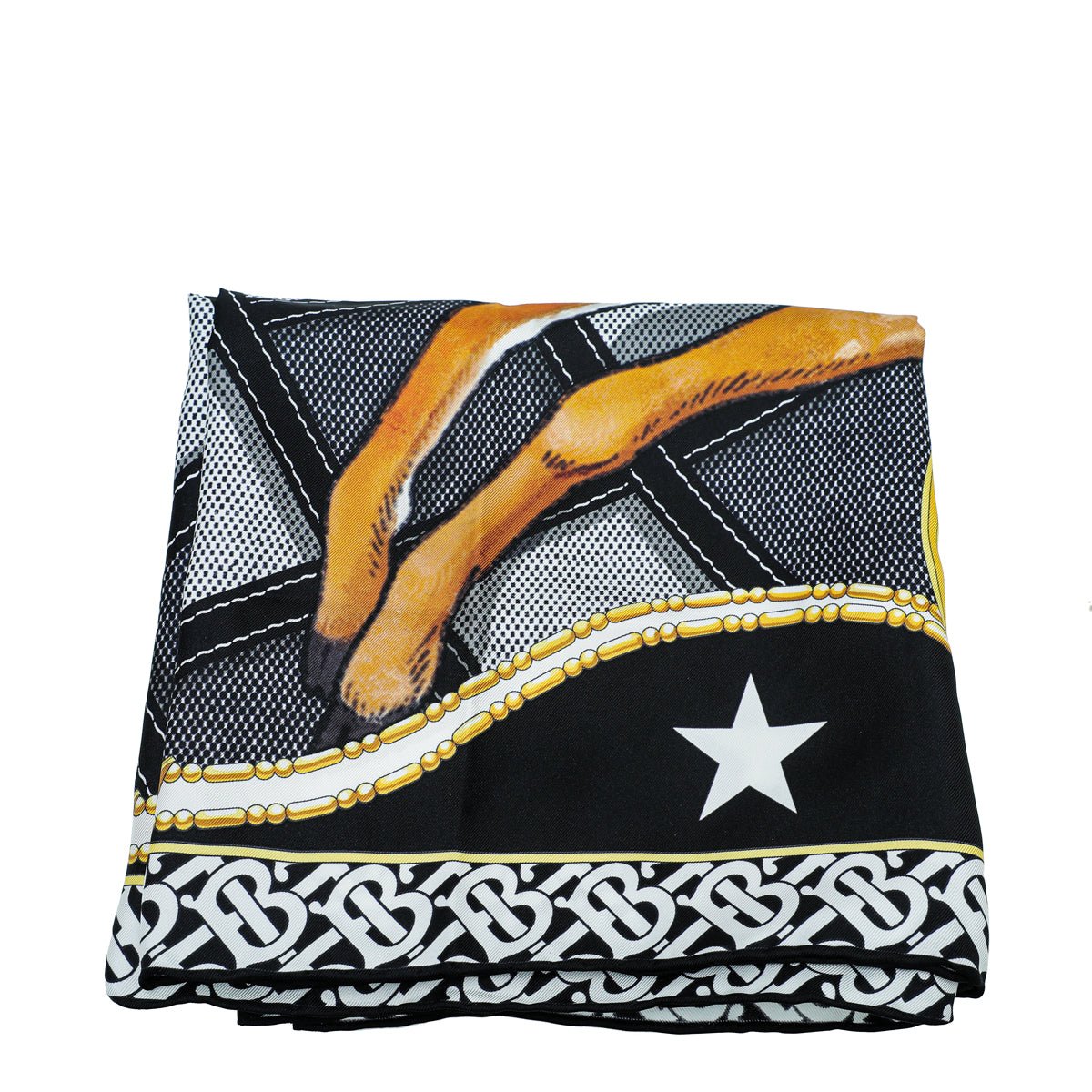 Burberry Oceanic Blue Deer Print Square Scarf-Burberry-THE CLOSET