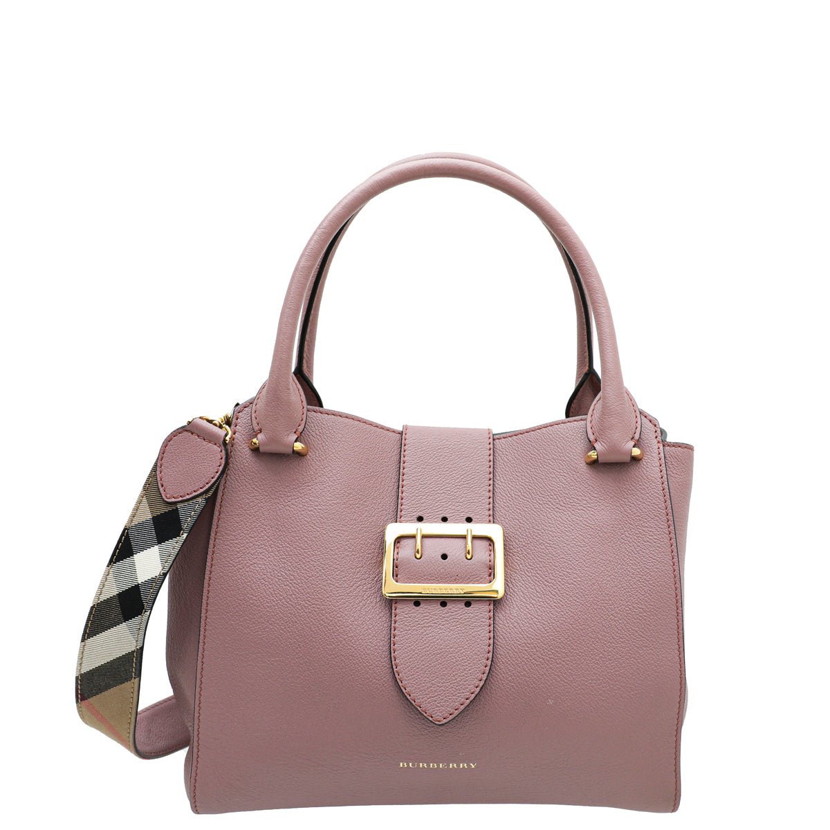 Burberry Old Rose Buckle Medium Tote Bag-Burberry-THE CLOSET