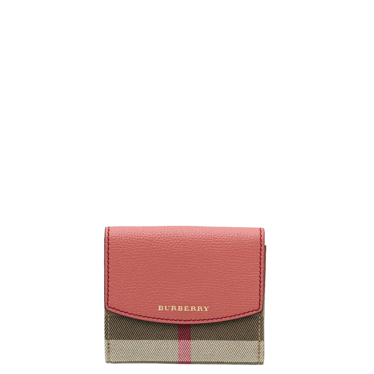 Burberry Old Rose House Check French Wallet-Burberry-THE CLOSET