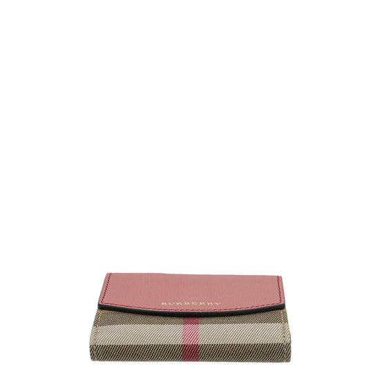 Burberry - Burberry Old Rose House Check French Wallet | The Closet