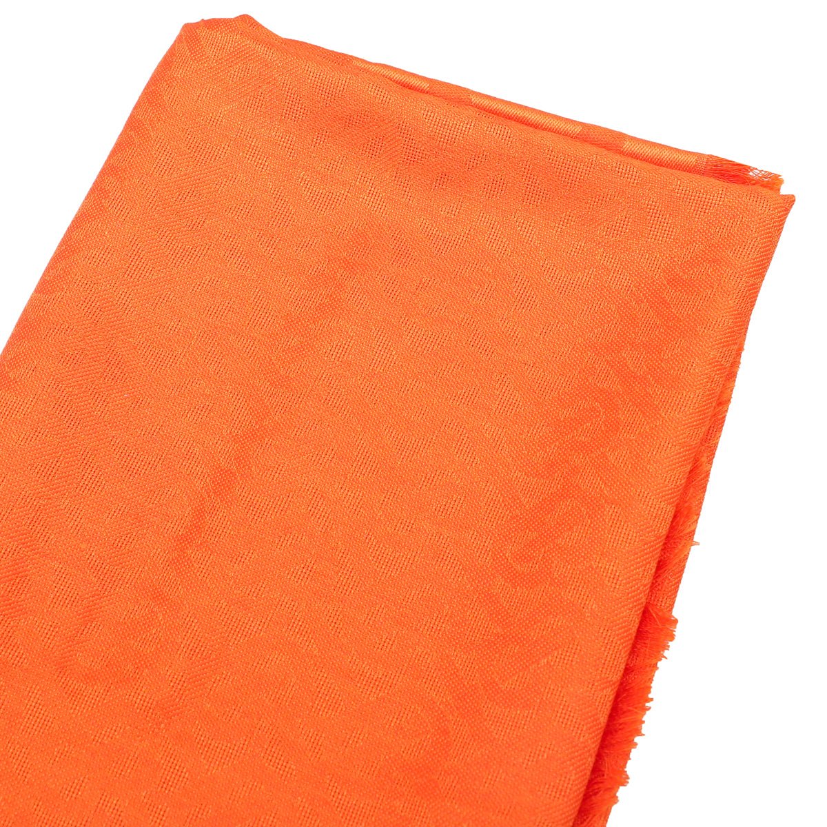 Burberry Orange TB Monogram Silk Wool Shawl-Burberry-THE CLOSET