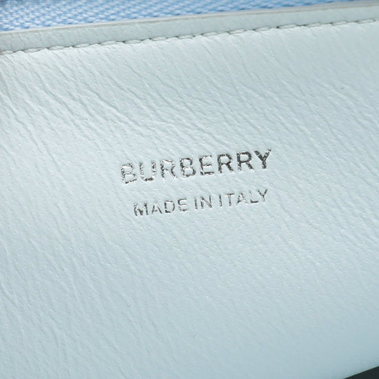 Burberry - Burberry Pale Blue Double Olympia Bag W/ Metal Wristlet | The Closet