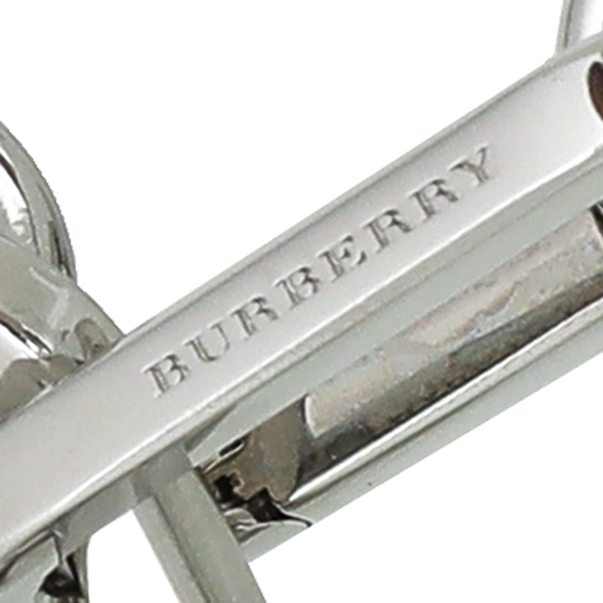 Burberry - Burberry Palladium Finish Chain Link W- Resin Pearl Bracelet | The Closet