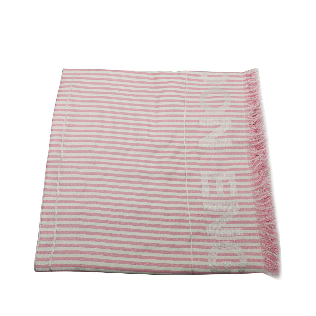 Burberry - Burberry Peony Pink Logo Print Stripe Scarf | The Closet
