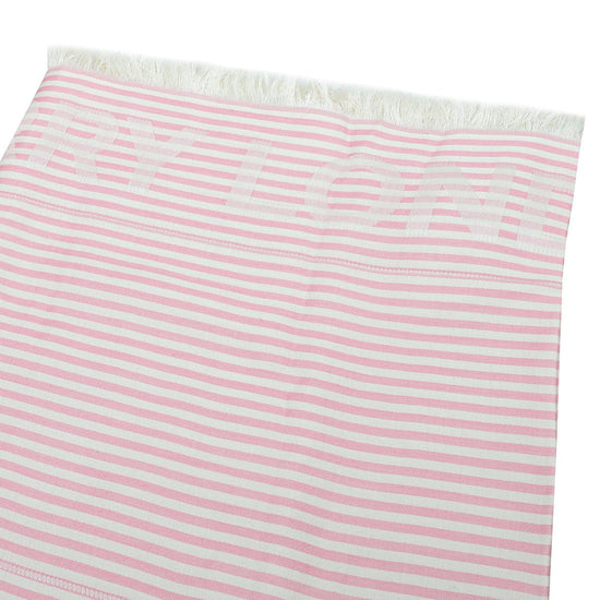 Burberry - Burberry Peony Pink Logo Print Stripe Scarf | The Closet