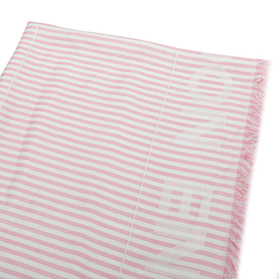 Burberry - Burberry Peony Pink Logo Print Stripe Scarf | The Closet