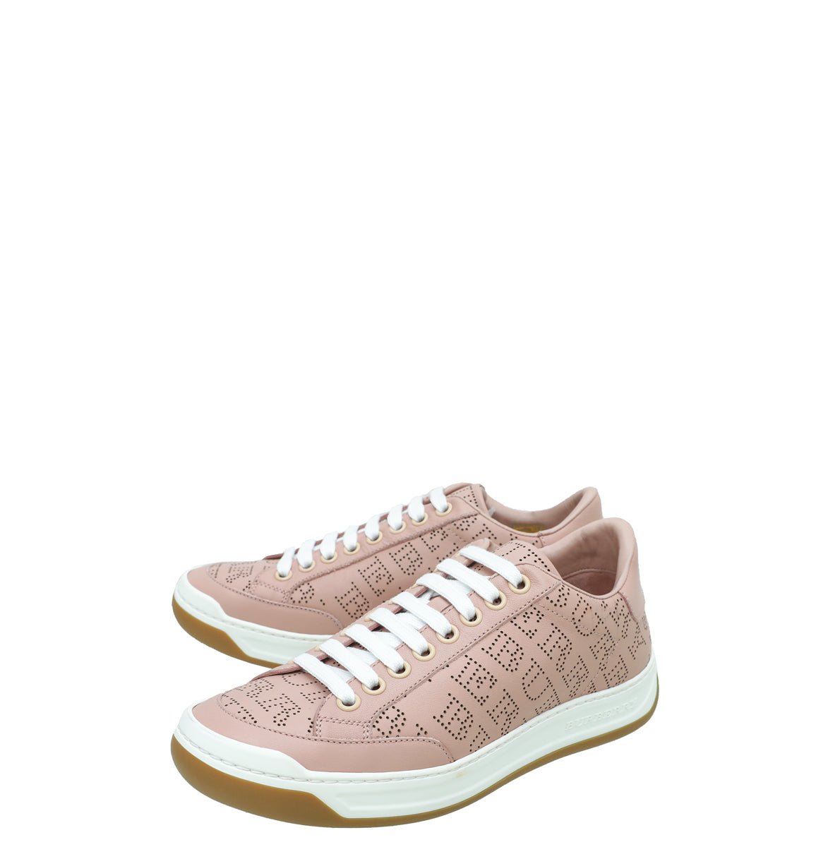 Burberry - Burberry Pink Timsbury Perforated Sneaker 35 | The Closet