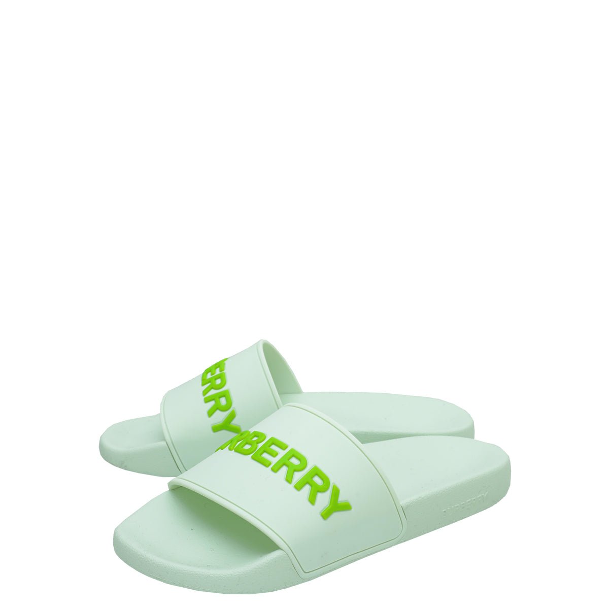 Burberry - Burberry Pistachio Logo Slide Pool Sandal 40 | The Closet