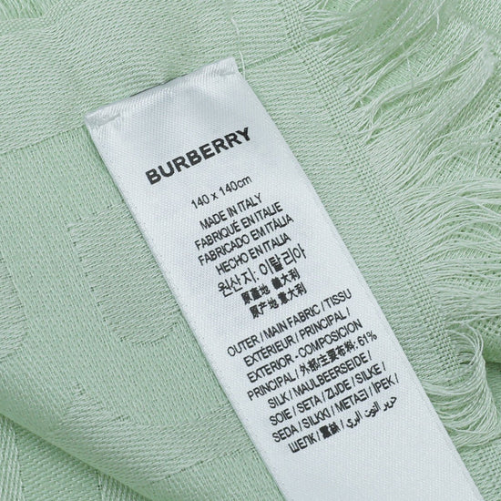 Burberry - Burberry Pistachio TB Logo Print Scarf | The Closet