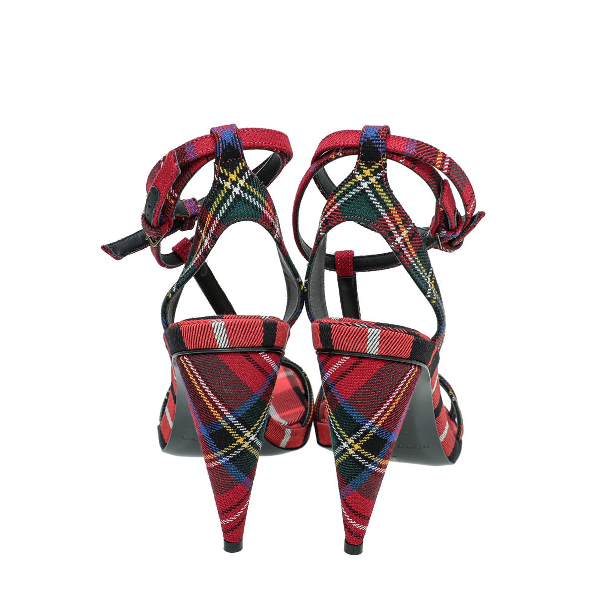 Burberry - Burberry Red Hans T-Strap Cone Heel Sandal 38.5 | The Closet