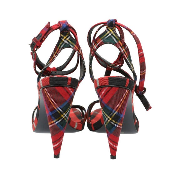 Burberry - Burberry Red Hans T-Strap Cone Heel Sandal 41 | The Closet