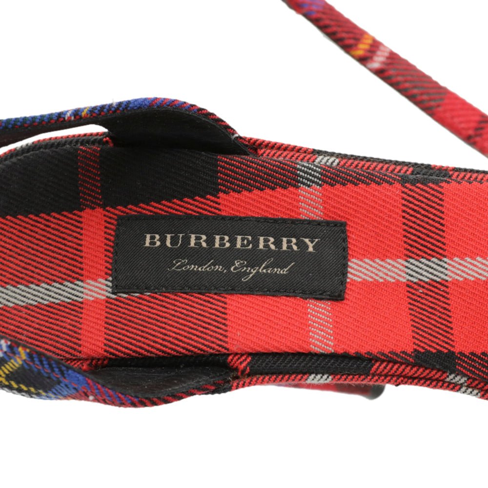 Burberry - Burberry Red Hans T-Strap Cone Heel Sandal 41 | The Closet