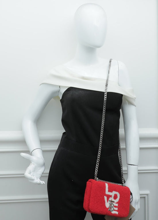Burberry - Burberry Red Terry Cloth Mini Lola Chain Bag | The Closet