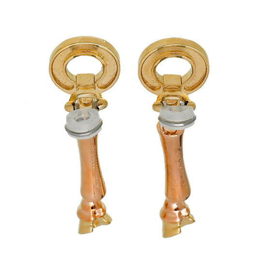 Burberry - Burberry Rose Gold Finish Round Drop Horse Hoof Earrings | The Closet