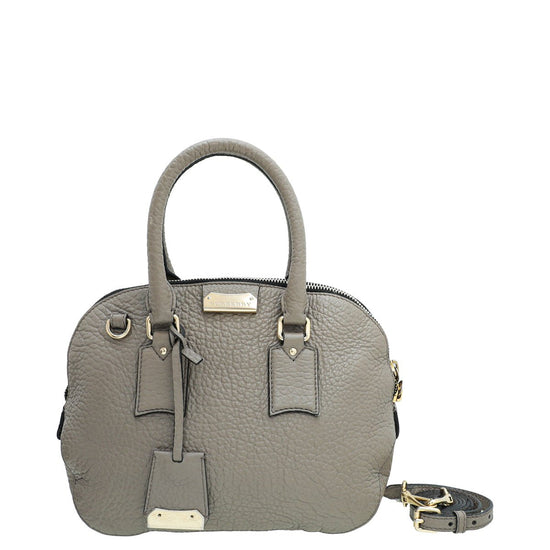 Burberry - Burberry Taupe Heritage Grain Medium Orchard Bowling Bag | The Closet
