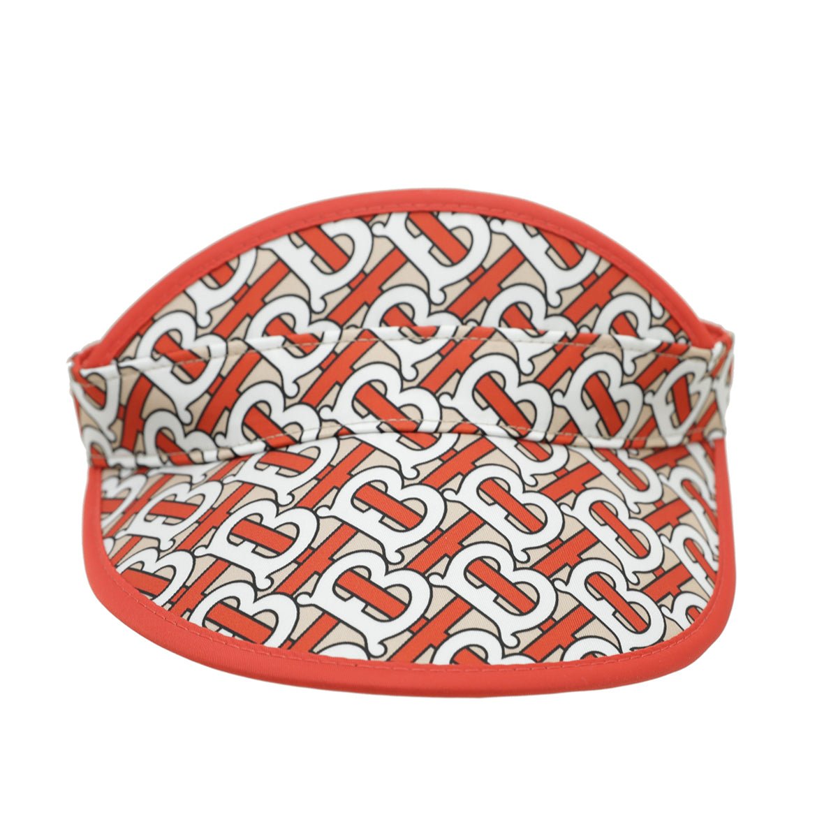 Burberry Vermillion TB Monogram Kids Visor Hat-Burberry-THE CLOSET