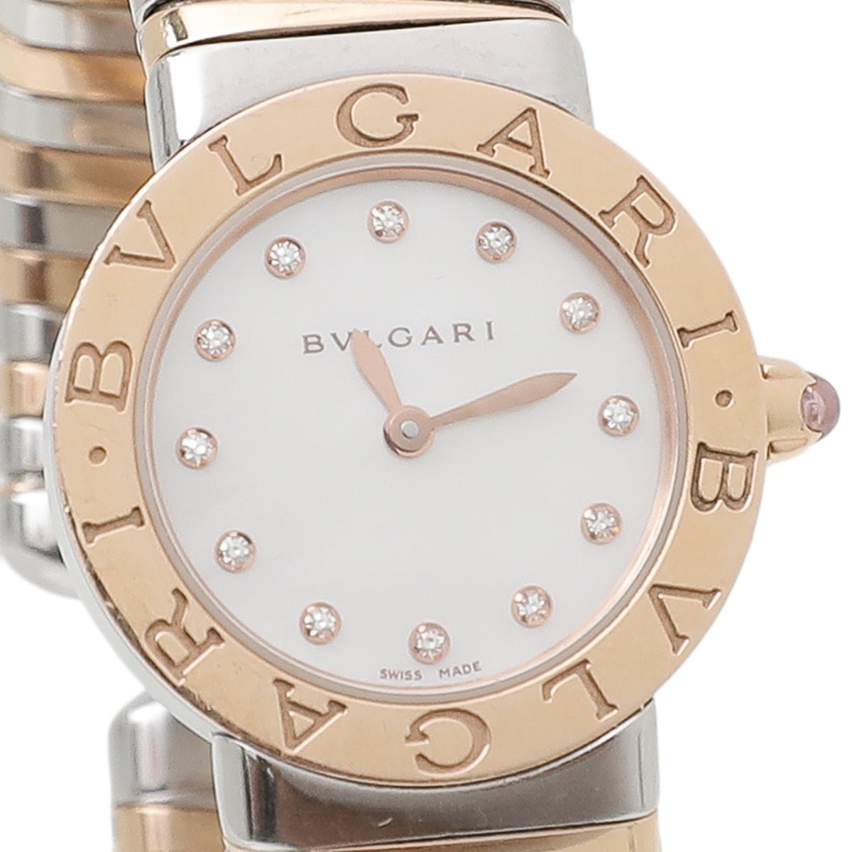 Bvlgari - Bvlgari 18 Gold Steel Tubogas 26mm Watch | The Closet