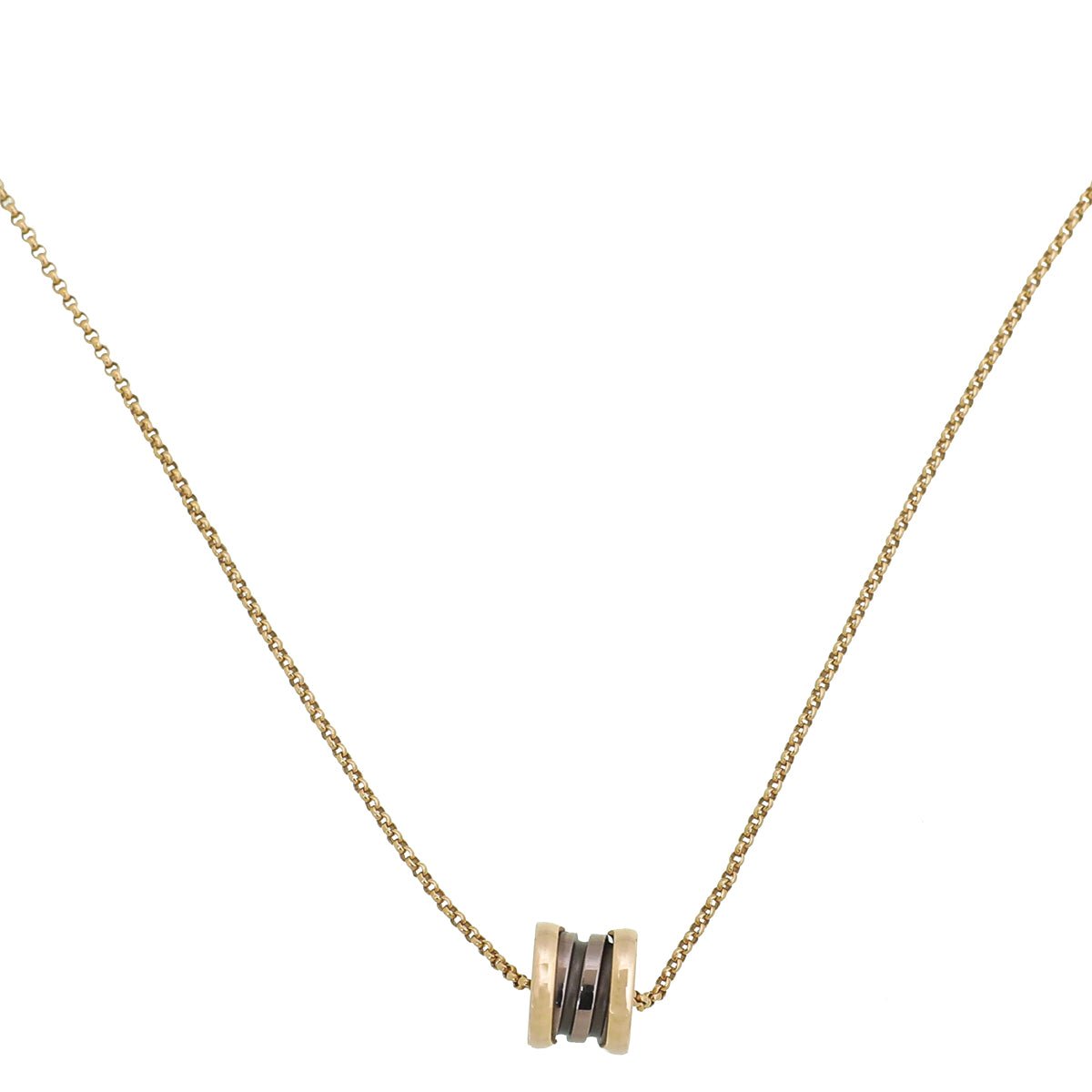 Bvlgari 18K Pink Gold Ceramic B.Zero 1 Necklace-Bvlgari-THE CLOSET